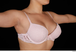 Serina Gomez breast chest lingerie pink bra 0005.jpg